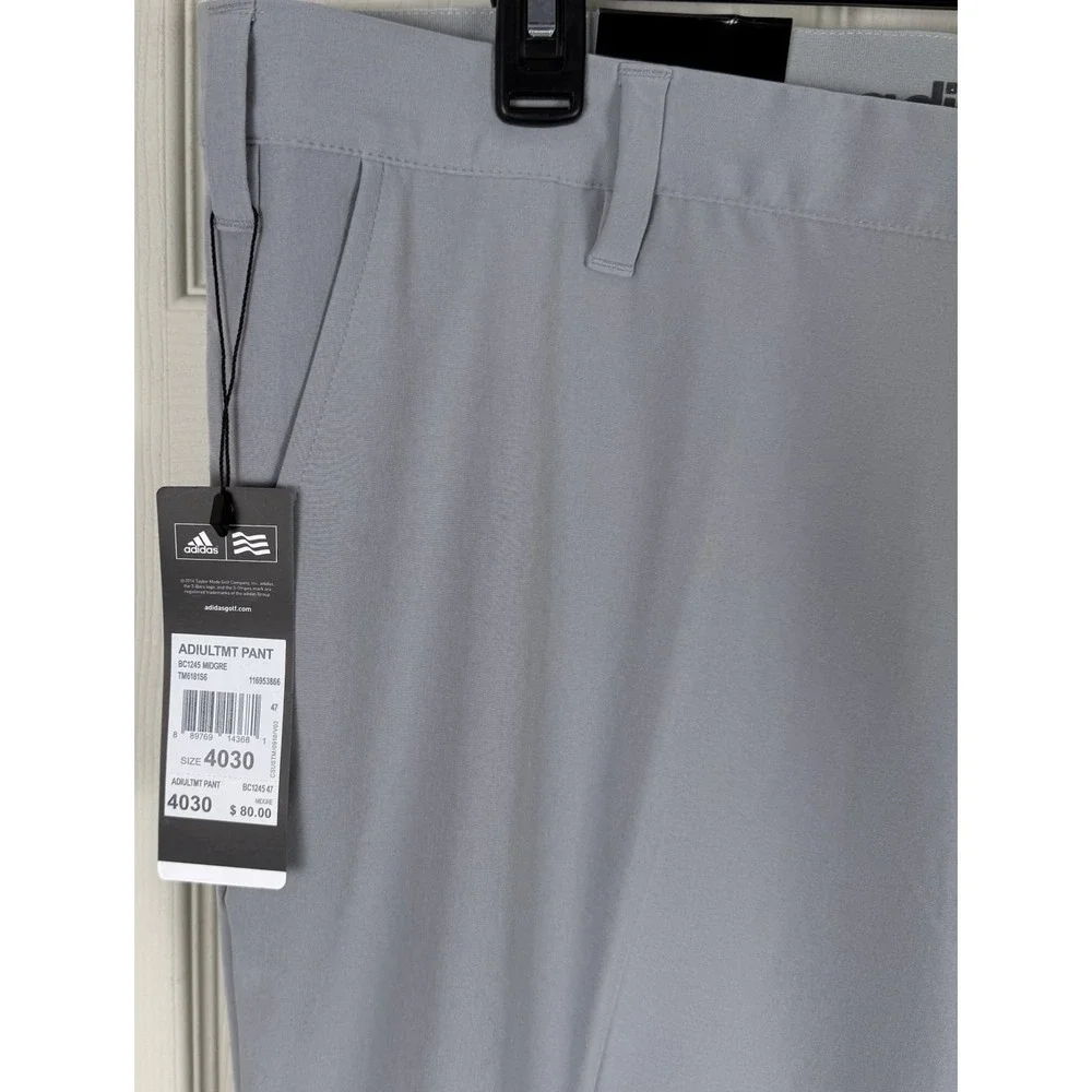 Adidas Golf Pants Mens 40x30‎ Gray Ultimate 365 Tapered Fit Performance Stretch